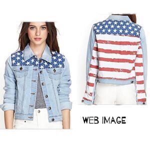 light wash denim w/ us flag detail cropp…